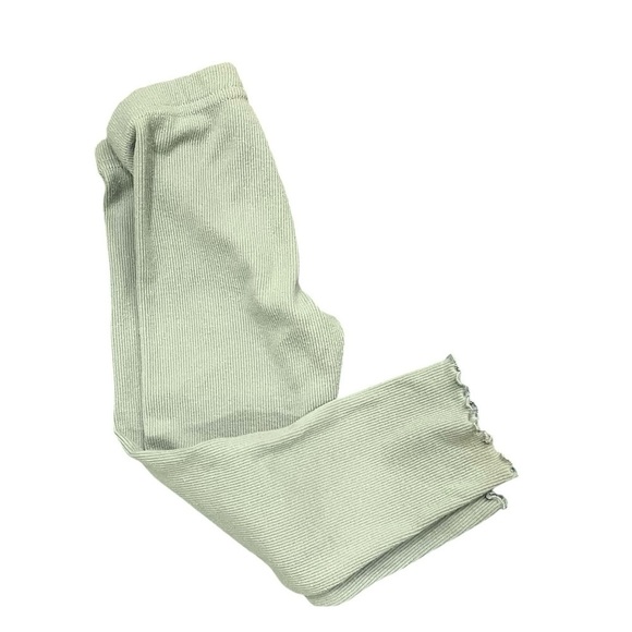 Garanimals green light olive lettuce trim tight knit ribbed leggings Girl3T - Picture 4 of 7